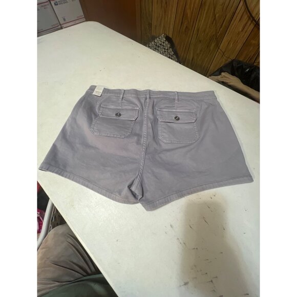 Torrid Womens Gray Button-Front High-Waist Shorts Size 20 New - Picture 4 of 5